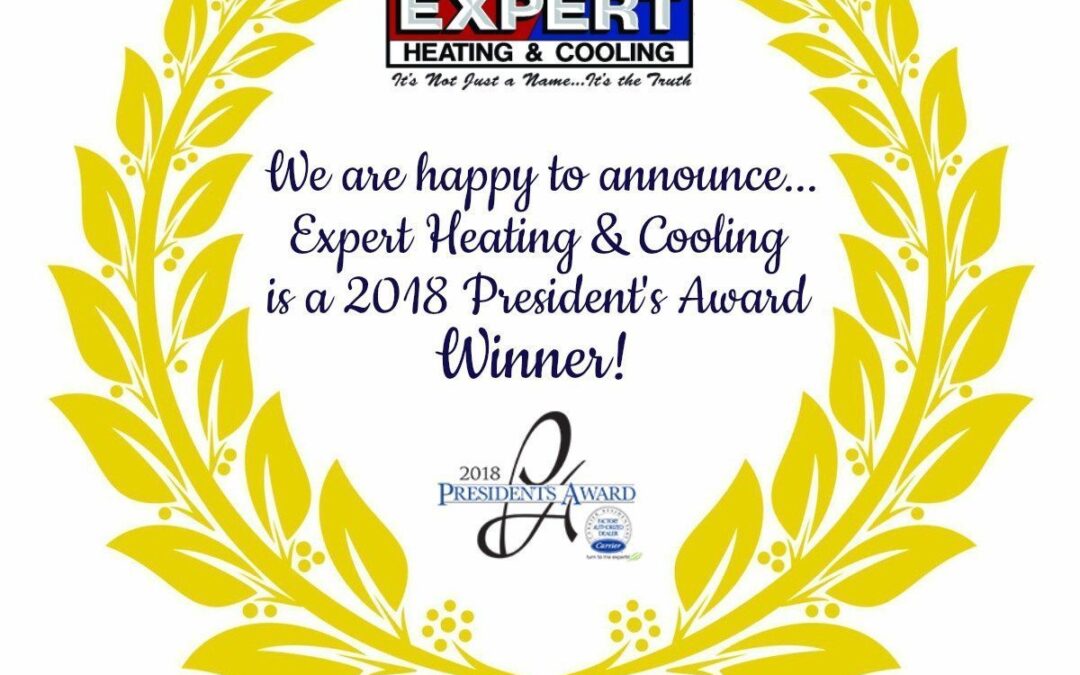Expert Heating & Cooling Receive Carrier’s President’s Award